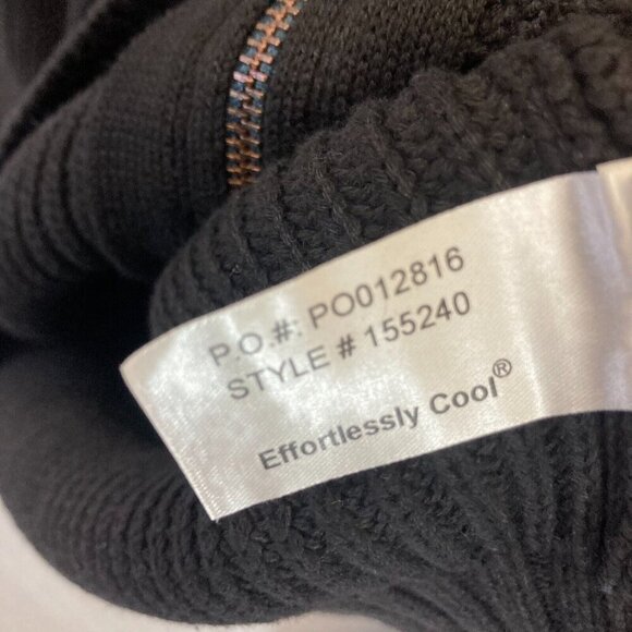 Carbon 2 Cobalt Zip Up Sweater Mens Size XL Black Jacket Ribbed Knit Heavyweight - Picture 5 of 14